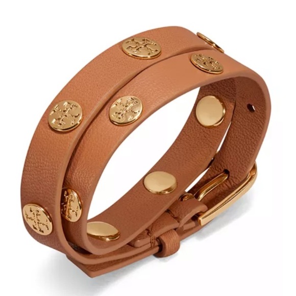 Tory Burch Double Wrap Logo Stud Bracelet - Picture 4 of 4